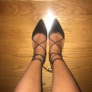 Stuart Weitzman Gilligan Lace-Up d'Orsay Flats